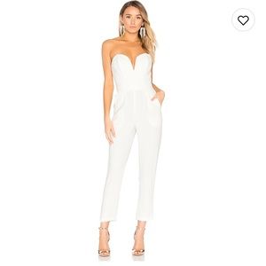 Amanda Uprichard “Cherri Jumpsuit” in Ivory